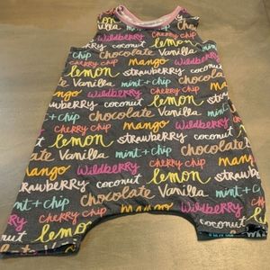 Gigi and Max Black Ice Cream Flavors Tank Romper